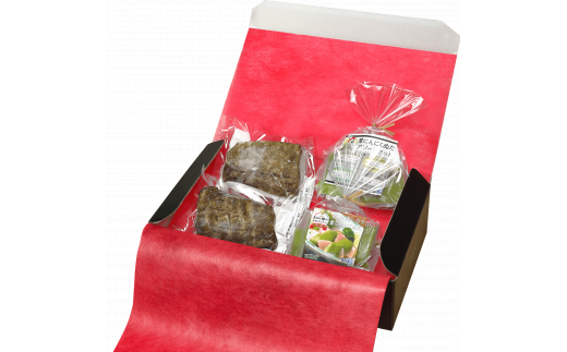 お届け内容は藁焼きブリ(600ｇ以上)、葉にんにくぬた(ブリと肉に合うぬた20ｇ×6袋、アソートセット20ｇ×4袋)になります。