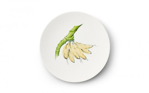 [伊万里焼/畑萬陶苑]Restaurant MAISON(Paris)φ23.5cm Plate[Banana]