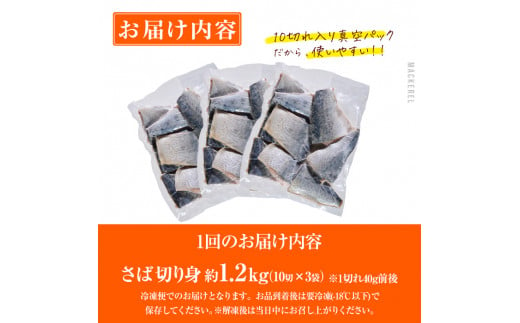 大分県佐伯市のふるさと納税 訳あり・さば 切り身(総計約1.2kg・30切)訳あり さば 切り身 セット 冷凍 国産 切身 魚 海鮮 おかず 骨抜き 骨なし 骨取り 個包装 鯖 惣菜 簡単調理 無塩 フライ 塩焼き 味噌煮 大分県 佐伯市【AQ88】【(株)やまろ渡邉】