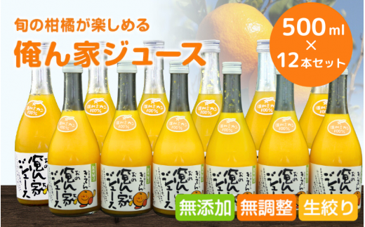 季節毎の柑橘ジュース500ml×12本セット / 和歌山 和歌山県産 田辺市 温州みかん 不知火 デコポン バレンシアオレンジ みかんジュース 100％ジュース オレンジジュース【ktr016-1】 1354044 - 和歌山県田辺市