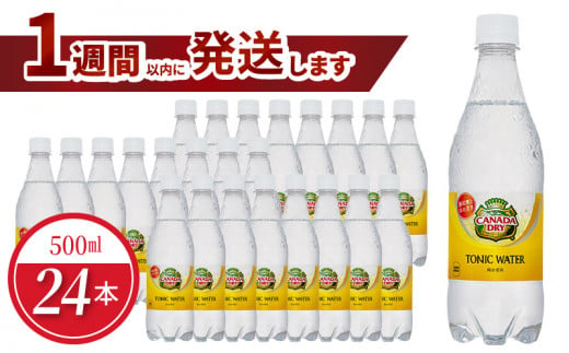 カナダドライ トニックウォーター PET 500ml（24本入） 1484811 - 滋賀県守山市