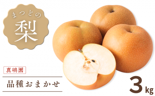 【真嶋園】松戸の完熟梨 品種おまかせ 3k
