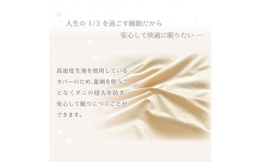 ダニを通さない生地使用 掛敷布団カバー 2点セット 【ジュニアサイズ】