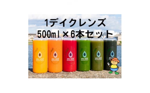 コールドプレスジュース1デイクレンズラージサイズ(500ml×6本)冷蔵品【1511548】 1360967 - 兵庫県尼崎市