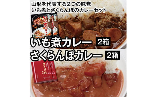 山形県の名産品 いも煮カレーとさくらんぼカレーのセット F2Y-3975 1417939 - 山形県山形県庁