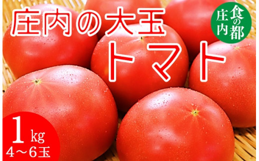 食の都庄内　庄内の大玉トマト約1kg（4～6玉） 濃厚な味わいとみっちりと詰まったトマト！
