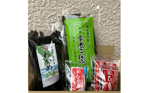 三浦半島産 ひじき(25g×5個) 芽ひじき(100g) わかめ(90g) 昆布(90g)セット[小川海産物有限会社] [AKDU001]