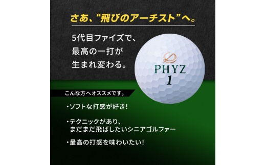 ゴルフ PHYZ 4ダースセット ゴルフボール ボール ブリヂストン ダース セット 【パールグリーン（PG）4ダース】  [№5689-7291]0781 / 千葉県市原市 | セゾンのふるさと納税