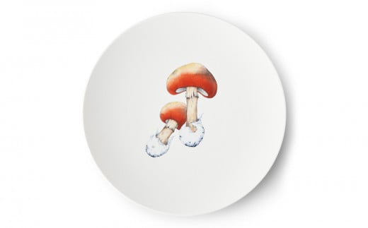 [伊万里焼/畑萬陶苑]Restaurant MAISON(Paris)φ29cm Plate[Amanita caesareus]