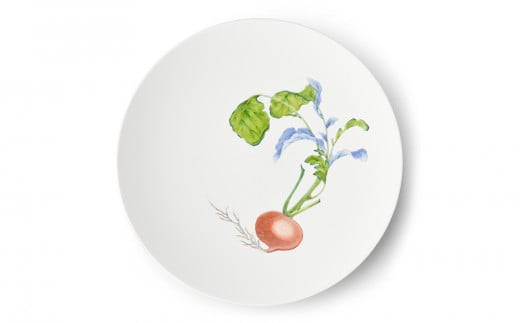 [伊万里焼/畑萬陶苑]Restaurant MAISON(Paris)φ29cm Plate[Red turnip]