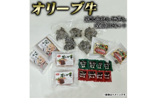 [ふるさと納税]オリーブ牛 加工品まんでがん(全部)セット