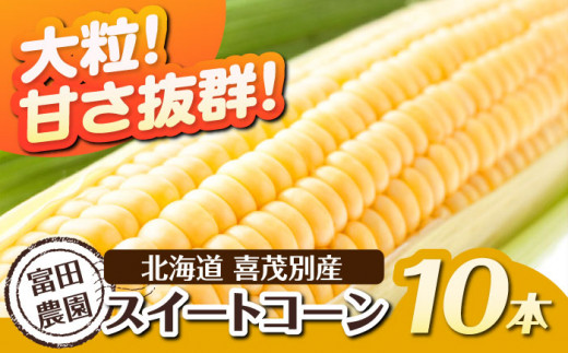 【2025年分予約開始！】こだわり農家の喜茂別産スイートコーン 10本 《喜茂別町》【富田農園/スプレス】 スイートコーン コーン トウモロコシ とうもろこし 夏野菜 野菜 季節の野菜 冷蔵 冷蔵配送 北海道 [AJAJ003] 15000 15000円 849374 - 北海道喜茂別町