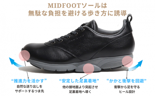 MIDFOOT ( ミッドフッド ) 婦人靴 レザースニーカー MF002JL ( ブラック ) 4E 【 ファッション 靴 シューズ スニーカー  レディース 】 【 お洒落 レザーシューズ オイルレザー 快適 履き心地 】 [№5990-0751] - 奈良県大和郡山市｜ふるさとチョイス -  ふるさと納税サイト