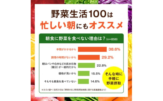 長野県富士見町のふるさと納税 【定期便 8ヶ月】 カゴメ野菜生活100オリジナル 48本×8回