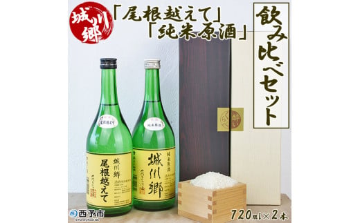 ＜日本酒 城川郷「尾根越えて」「純米原酒」飲み比べ セット 720ml×2本＞ お酒 さけ 特別純米酒 おねこえて ギフト 贈り物 贈答用 お祝い 御祝い 内祝い 家飲み 宅飲み 乾杯 特産品 中城本家酒造 愛媛県 西予市【常温】『1か月以内に順次出荷予定』 212689 - 愛媛県西予市