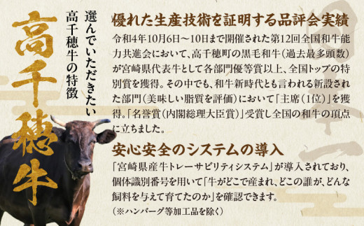 宮崎県産黒毛和牛A4等級以上 高千穂牛フルコース（6ヶ月定期便） T23