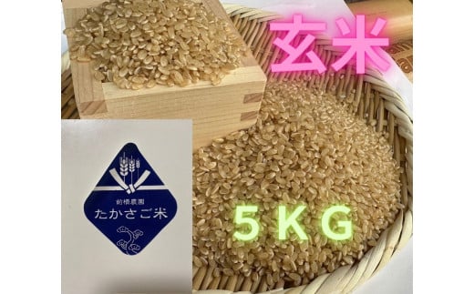たかさご米 　玄米 ５ｋｇ　結びのまち　高砂市　ヒノヒカリ　環境に優しい　　植物繊維　タンパク質　腸内環境