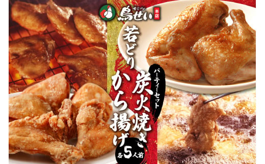 鳥せい本店の若どり炭火焼き&から揚げ パーティーセット おかずやおつまみに やわらかジューシー 温めるだけ_S004-0002 243293 - 北海道清水町