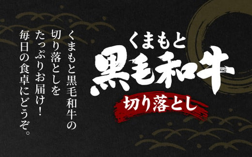 くまもと黒毛和牛の切り落としをたっぷりお届け！毎日の食卓にどうぞ。