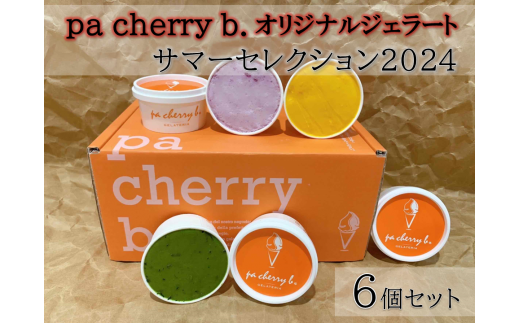 【PB04】pa cherry b．サマーセレクション2024  6種6個セット　オリジナルジェラート 1382252 - 鳥取県南部町