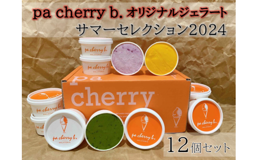 【PB05】pa cherry b．サマーセレクション2024  12種12個セット　オリジナルジェラート 1382253 - 鳥取県南部町