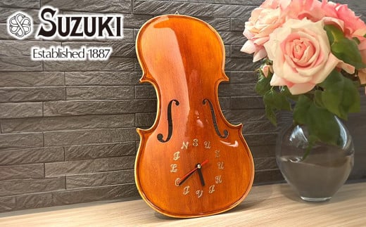 バイオリン職人が手掛けた“本物の“バイオリン時計【オモテ板使用】（壁掛けタイプ） 1382448 - 愛知県大府市