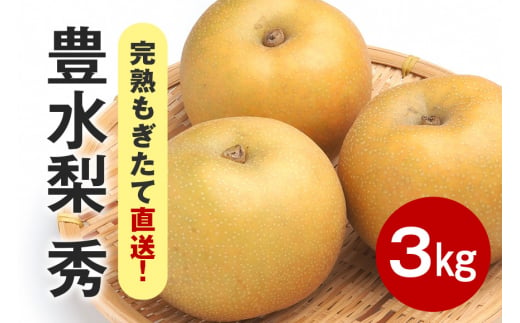 【先行販売/9月上旬から発送】豊水 梨 秀 3kg 5～8個入 (アカツファーム)  ナシ なし 豊水梨 ギフト 贈答用 秀品 産地 茨城  笠間  完熟 甘い 秋 旬 果物 フルーツ 果汁 新鮮 デザート くだもの ジューシー 秋の味覚 旬の果物 産地直送 茨城県 笠間市 892004 - 茨城県笠間市