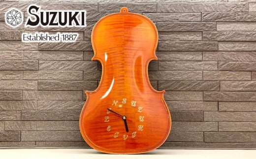バイオリン職人が手掛けた“本物の“バイオリン時計【ウラ板使用】（壁掛けタイプ） 1382449 - 愛知県大府市