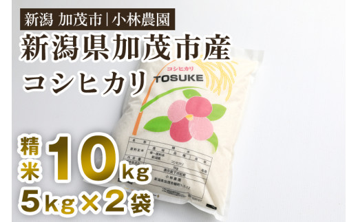 【令和5年産米】加茂市小林農園のコシヒカリ 10kg（5kg×2袋）新潟産コシヒカリ お米 精米 料亭や割烹でも愛される従来品種 加茂市 小林農園 1384247 - 新潟県加茂市