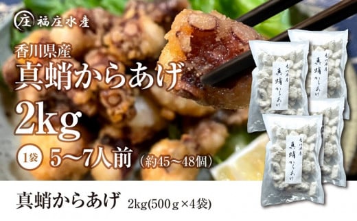 絶品！子供から大人まで大満足！香川県産 たこの唐揚げ2kg（500g×4袋） 550668 - 香川県観音寺市