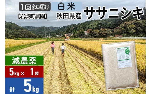 【白米】〈減農薬〉秋田県由利本荘市産 ササニシキ 5kg(5kg×1袋) 令和6年産 新鮮パック 低農薬 571534 - 秋田県由利本荘市