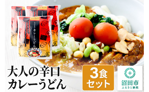 みのや 大人の辛口カレーうどん 3食セット ホットパック冷凍品