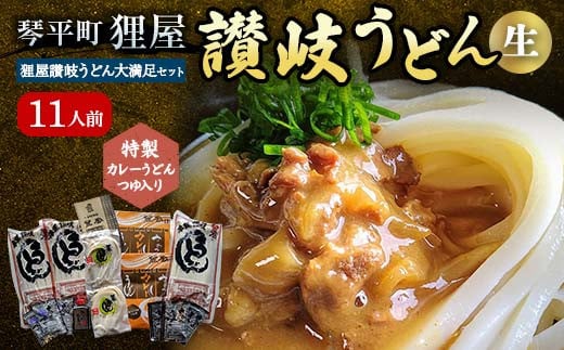 特製カレーうどんつゆ入り 狸屋讃岐うどん大満足セット11人前 4種のつゆ付き 詰合せ 生うどん カレー つゆ うどん 本場 讃岐 讃岐うどん さぬきうどん ご当地 グルメ 名産品 食品 四国 F5J-202 1280926 - 香川県琴平町