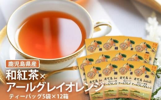 AS-350 鹿児島茶フレーバーティー【和紅茶】アールグレイオレンジ12箱 1421452 - 鹿児島県薩摩川内市