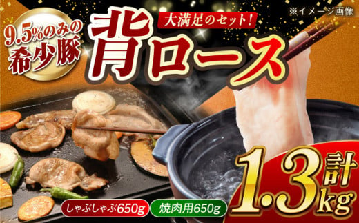 大西海SPF豚 背ロース(焼肉&しゃぶしゃぶ用)計1.3kg(650g×2パック)長崎県/長崎県農協直販 [42ZZAA080] 肉 豚 ぶた ブタ ロース 焼肉 焼き肉 しゃぶしゃぶ 小分け 西海市 長崎 九州