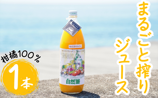 ⑫自然塾　柑橘100%まるごと絞りジュース　１本入り　みかんジュース オレンジ ポンカン 不知火 温州 ドリンク 飲料 飲み物 朝食 無添加 季節 旬 1404078 - 三重県熊野市