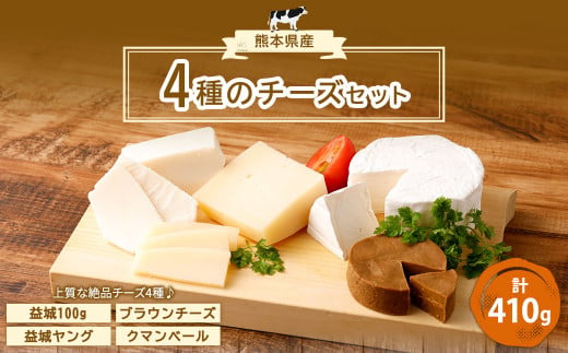 4種のチーズセット 4個 合計410g チーズ セミハード ブラウンチーズ 白カビチーズ カマンベール 乳製品 スイーツ デザート 冷蔵 1361970 - 熊本県合志市