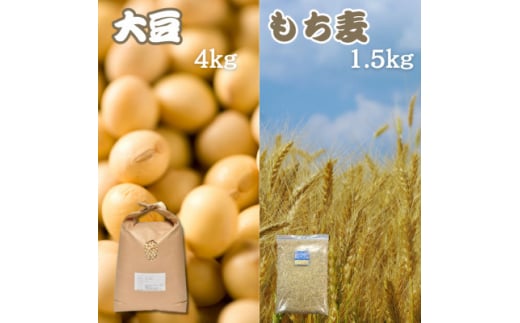 大豆4kg・もち麦1.5kg＜食物繊維が豊富!＞【1522914】