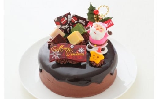 クリスマスケーキ ドリップクリスマスチョコケーキ 5号 ホール型