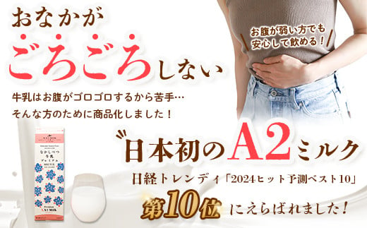 なかしべつ牛乳プレミアム NA2 MILK 1L×6本