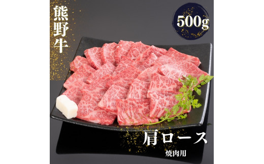 熊野牛 肩ロース 焼肉用 500g【mtf421】 1393598 - 和歌山県串本町