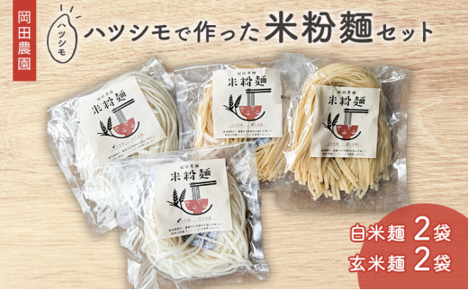 [№5533-0390]岡田農園のハツシモで作った米粉麺セット