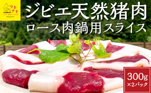 【ジビエ】天然猪肉ロース肉鍋用スライス 300g×2パック 2024年11月から2025年4月 出荷予定 1476462 - 福岡県うきは市