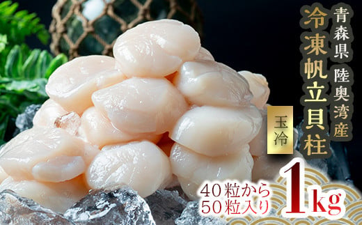 青森県産 冷凍帆立貝柱 (玉冷)  1kg