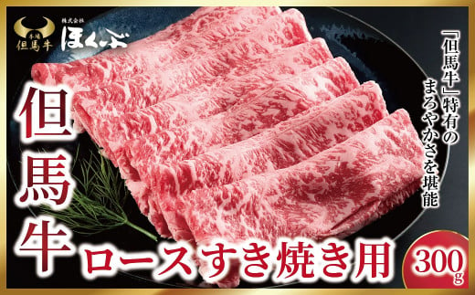 但馬牛ロース すき焼き用 300g【91652】神戸牛 素牛 但馬ビーフ 但馬牛 世界農業遺産 和牛 国産 黒毛和牛 牛肉 お肉 ロース すき焼き しゃぶしゃぶ 但馬牛のほくぶ