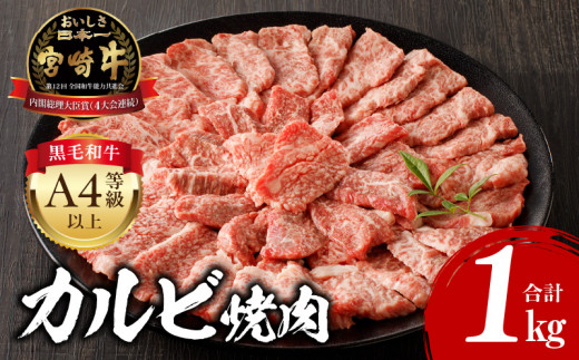 【2月発送】宮崎牛 カルビ焼肉 (500g×2) 合計1kg_M243-010-feb 1467653 - 宮崎県宮崎市