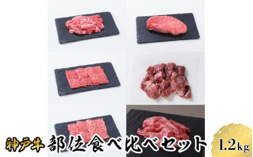【神戸牛】部位食べ比べ 約1.2kgセット