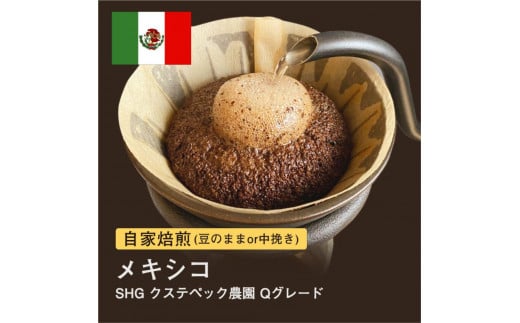 自家焙煎コーヒー!#031 310g メキシコ SHG クステペック農園 Qグレード 珈琲(豆または中挽きから選択)