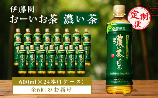 ＜毎月定期便＞おーいお茶濃い茶600ml 24本(1ケース)伊藤園全6回【4003291】 1074866 - 千葉県香取市