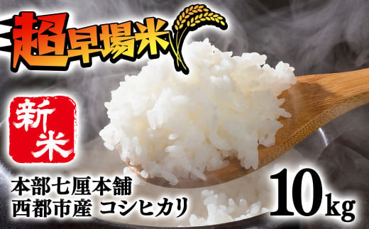 新米コシヒカリ10kg 早場米『本部七厘本舗』お味噌屋さんのお米 令和6年産  10kg米＜1.5-228＞早期米 7月下旬より発送開始